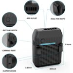 6000mAH Portable Neck Fan/Power Bank w/Waist Clip & Flashlight - 2