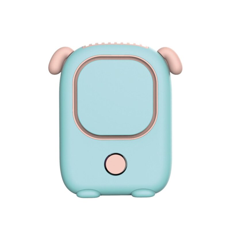 Cute Portable Hanging Neck Fan Rechargeable Necklace Fan Mini Leafless Fan Dog Ears - 3