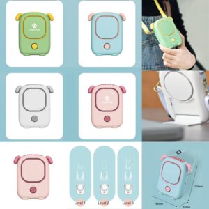 Cute Portable Hanging Neck Fan Rechargeable Necklace Fan Mini Leafless Fan Dog Ears