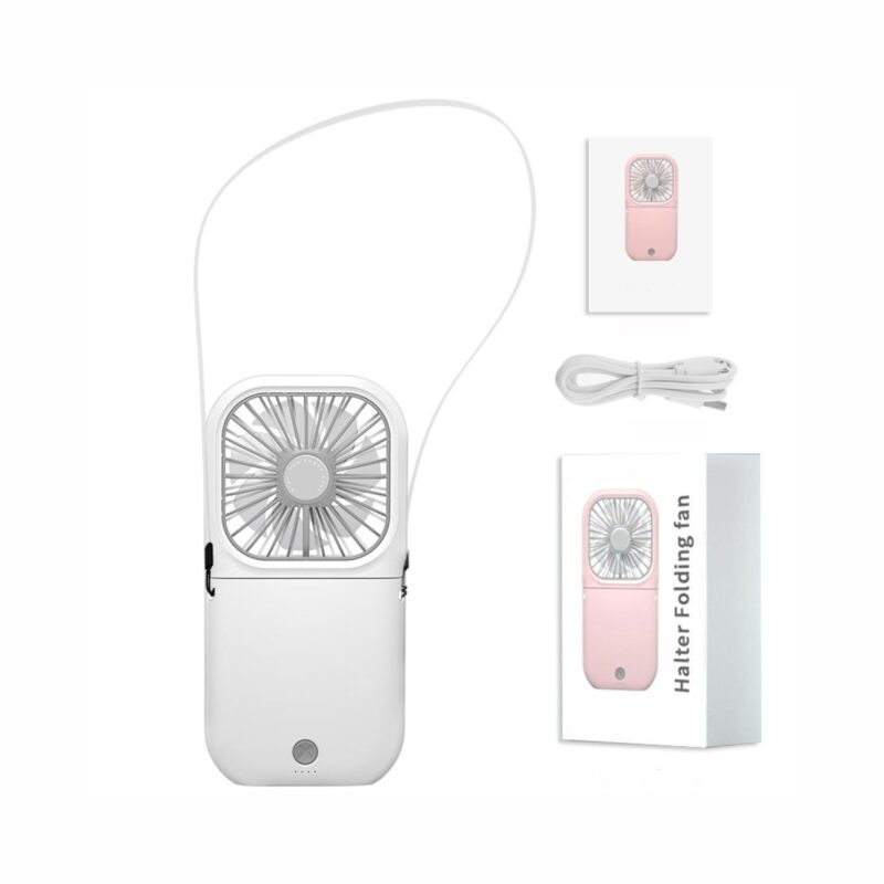 Handheld Foldable Summer Mini Neck Fan / Power Bank - 1