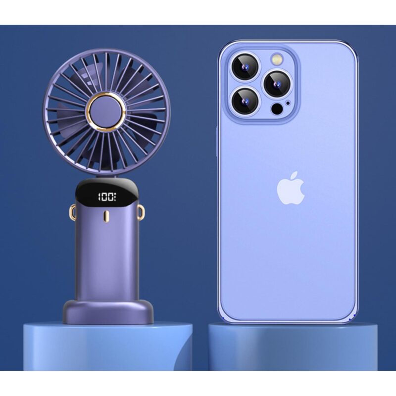 Portable Personal Fan Hanging Neck Fan W/5 Speed Adjustable Fan