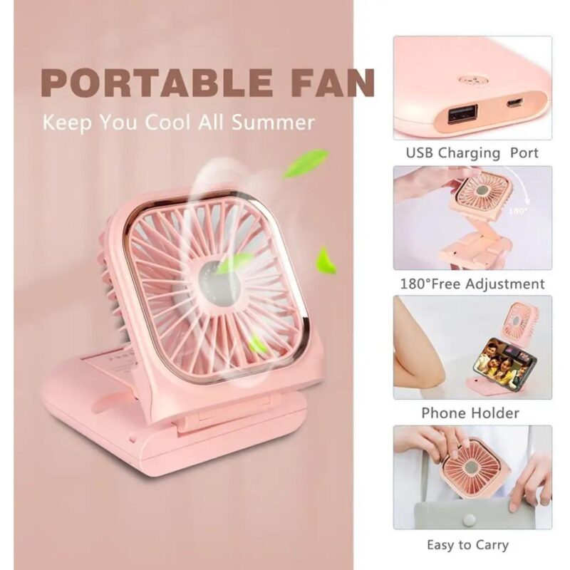 Rechargeable Neck Fan With Backup Power Bank - 1