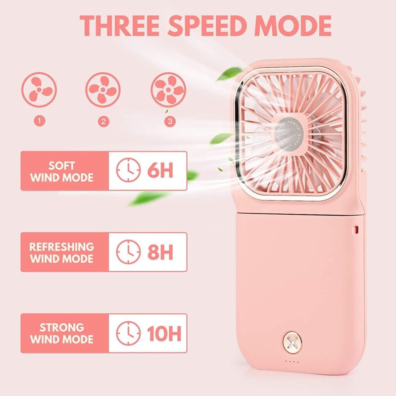 Rechargeable Neck Fan With Backup Power Bank - 2