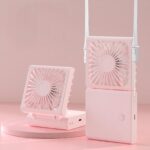 Portable Fan Neck Fan With Lanyard Foldable Handheld Fan For Outdoor Rechargeable Mini Fan Desk Fan - 2
