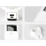 Rechargeable Mini Fan Handheld Fan Neck Fan With Battery Display Phone Stand With Lanyard - 9