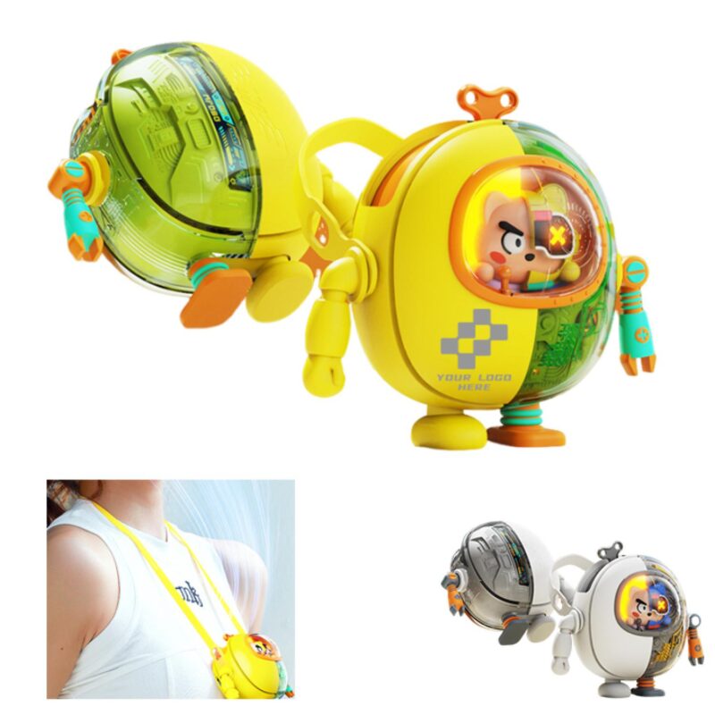 Mini Handheld Rechargeable Mecha Neck Fan - 1