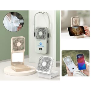 4 in 1 Portable Handheld Fan Foldable Neck Fan W/ Phone Stand Holder