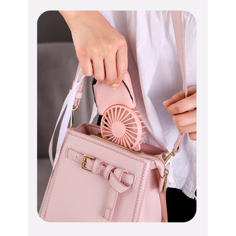 Neck Fan Mini Portable Handheld Fan Battery Operated Desktop Folding Fan - 5