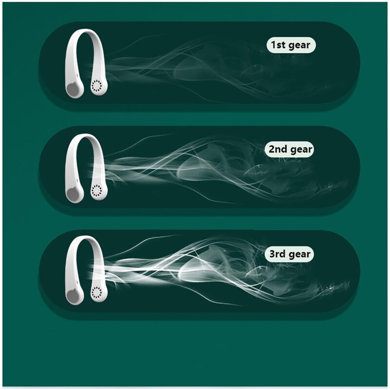 USB Leafless Hanging Neck Fan - 9