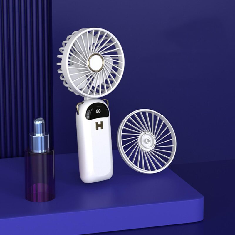 Portable Personal Fan Hanging Neck Fan W/5 Speed Adjustable Fan - 3