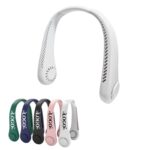 Portable Adjustable Neck Fan Made of ABS Plastic Rechargeable Blade-less