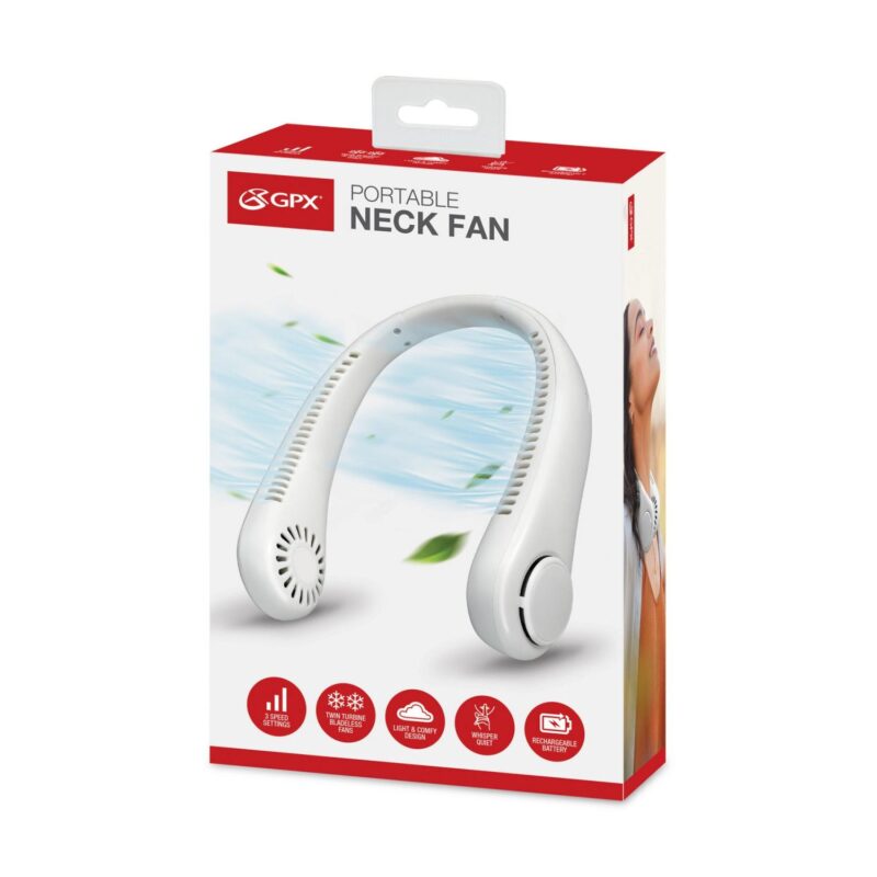 iLive?GPX Portable Neck Fan - White - 2