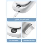 2000mAh Portable LED Digital Display Neck Fan Waist Fan - 5