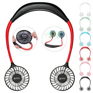 "Dual Breeze Hands-Free Neck Fan With Mood Light"