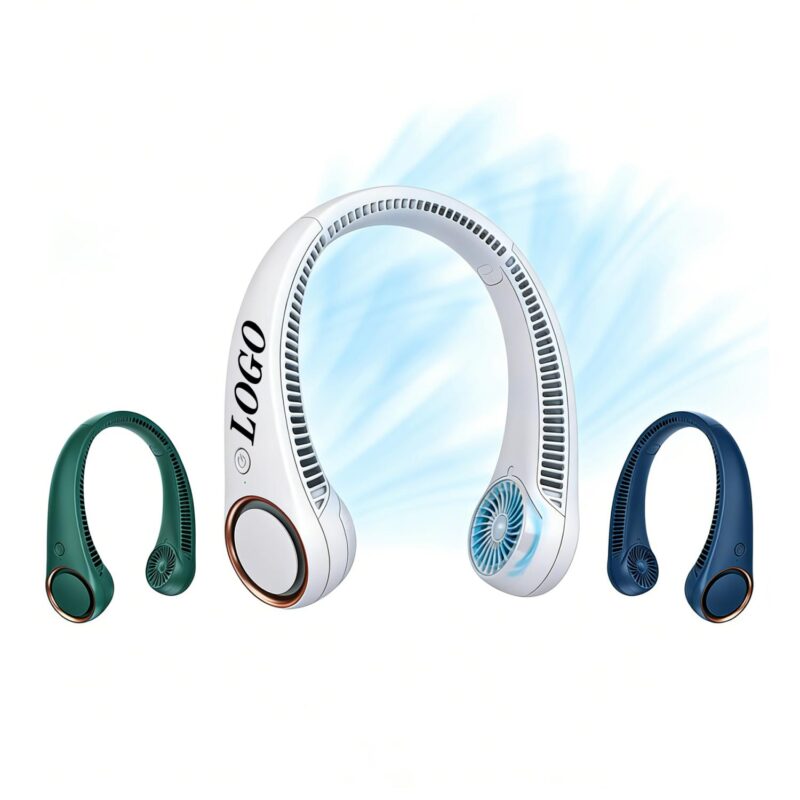 Portable Bladeless Neck Fan USB Rechargeable Cooling Gadget For Outdoor Sports Travel
