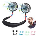 Portable Neck Fan 1200 mAh Rechargeable USB Hands-Free - 1