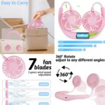 Portable Neck Fan 1200 mAh Rechargeable USB Hands-Free - 4