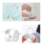 USB Rechargeable Foldable Leafless Neck Fan - 1