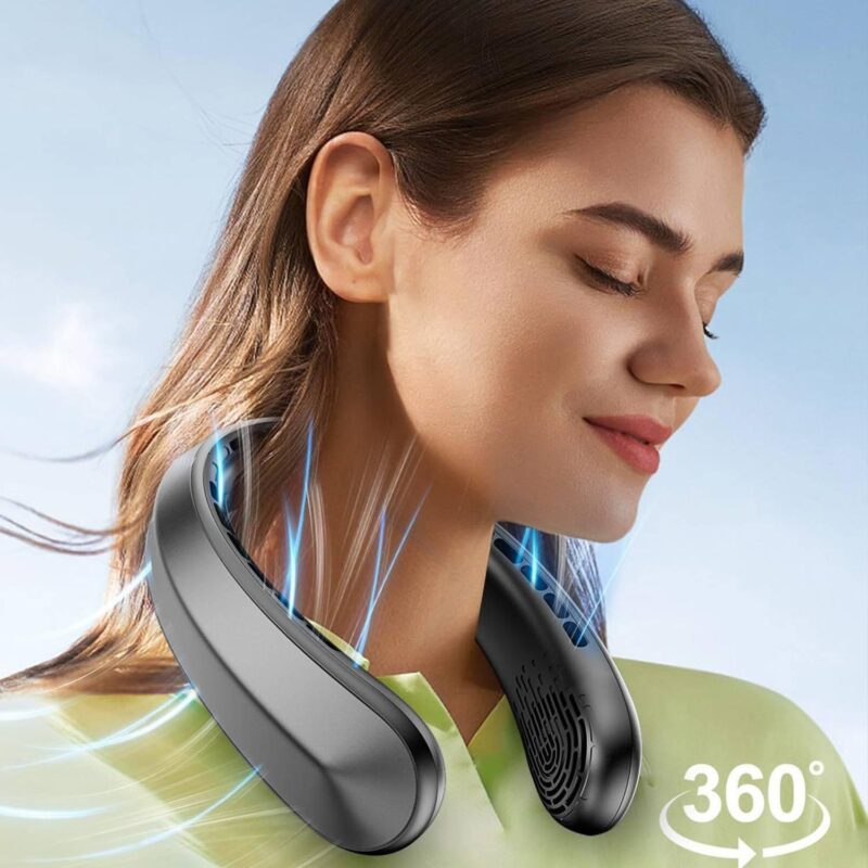 3600mAh Rechargeable Quiet Bladeless Neck Fan - 9