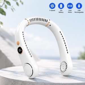 Bladeless Neck Fan with LED Display