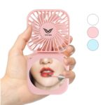 Foldable Mirror Handheld Neck Fan