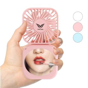 Foldable Mirror Handheld Neck Fan