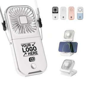 Multifunctional LED Display Neck Fan