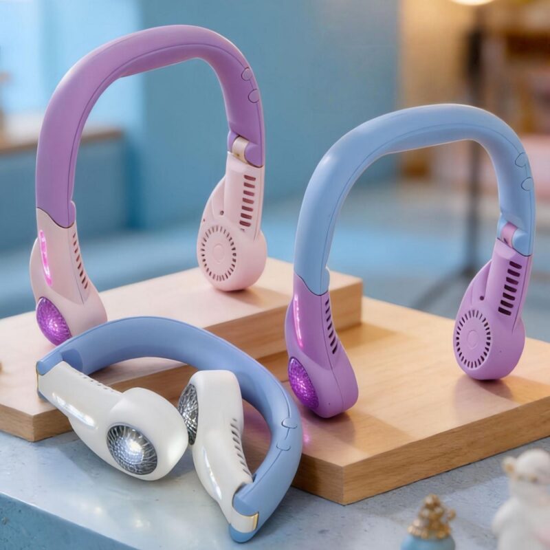 Rechargeable Hands Free Wearable Neck Fan - 1
