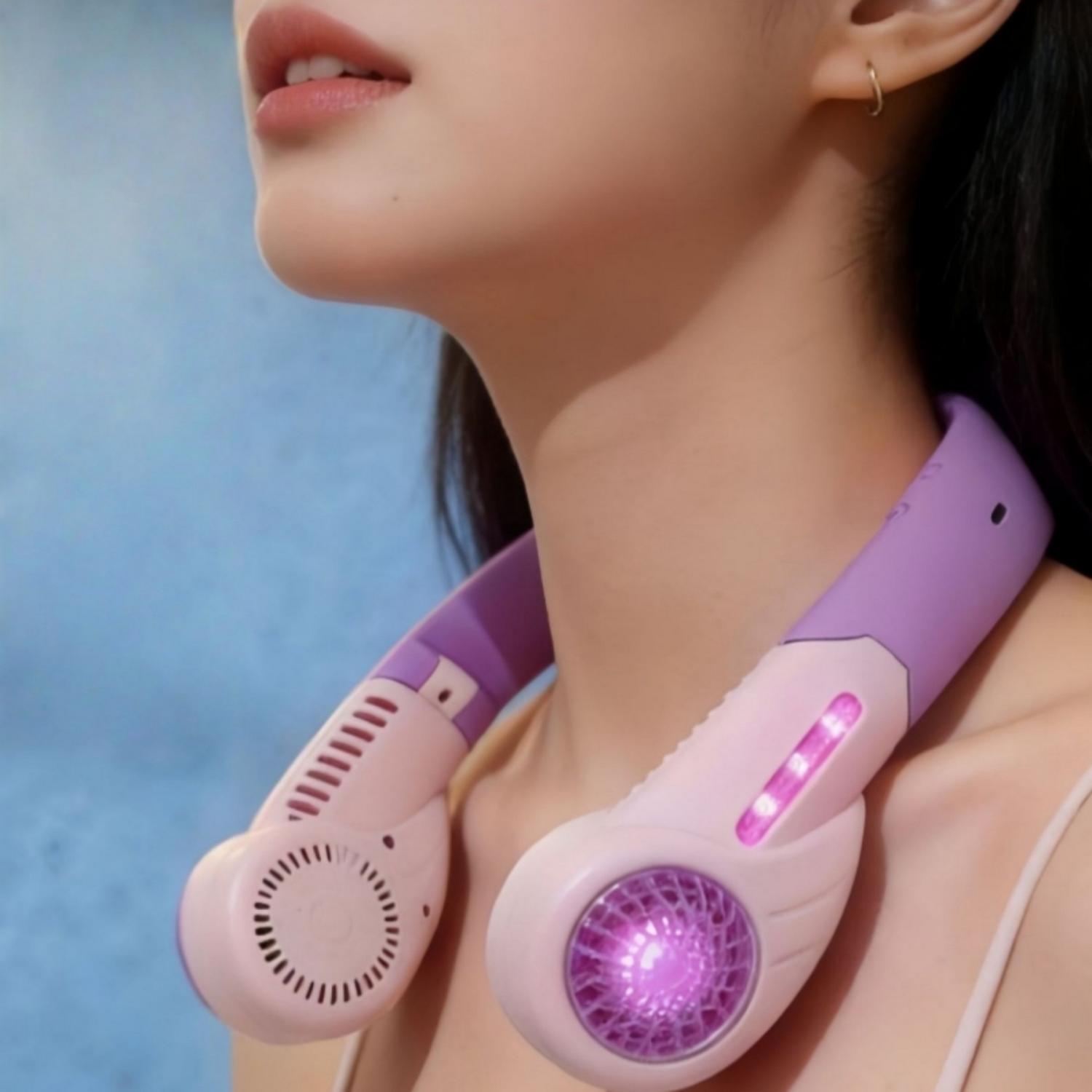 Rechargeable Hands Free Wearable Neck Fan - 3