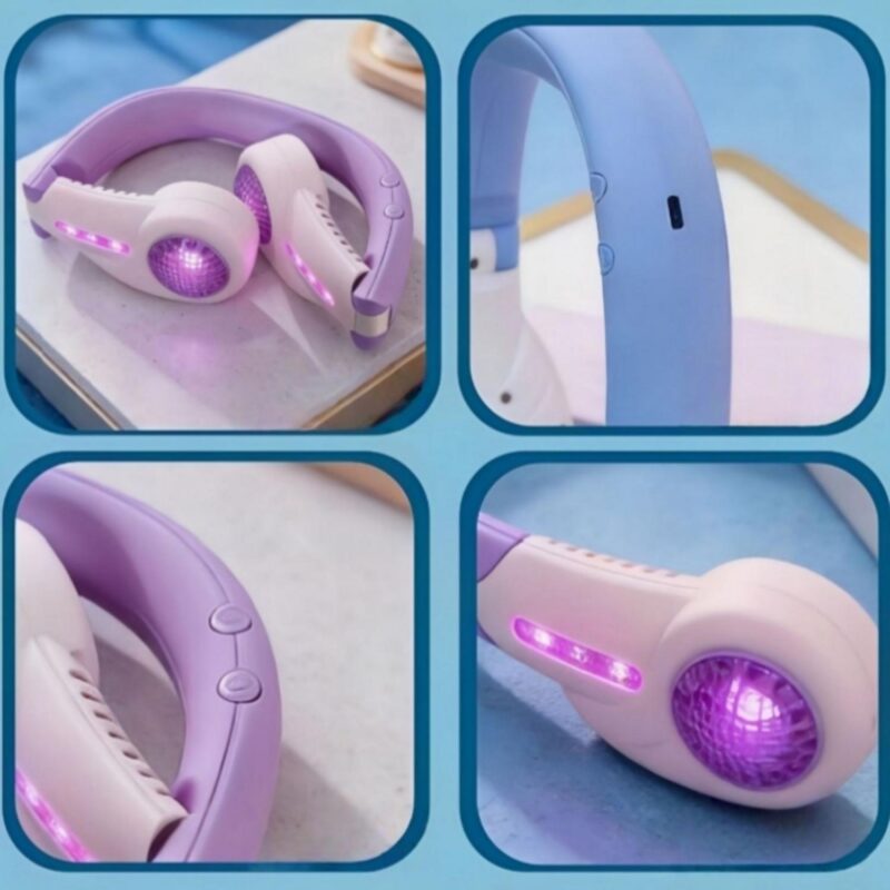 Rechargeable Hands Free Wearable Neck Fan - 5