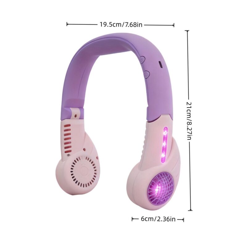 Rechargeable Hands Free Wearable Neck Fan - 6